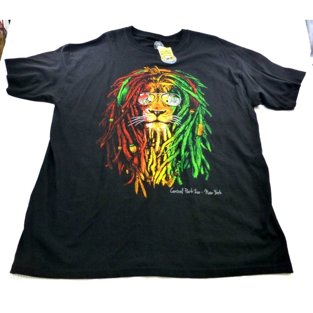 The Duck Company Rasta Lion T-Shirt XL Central Park Zoo New York 100% Cotton